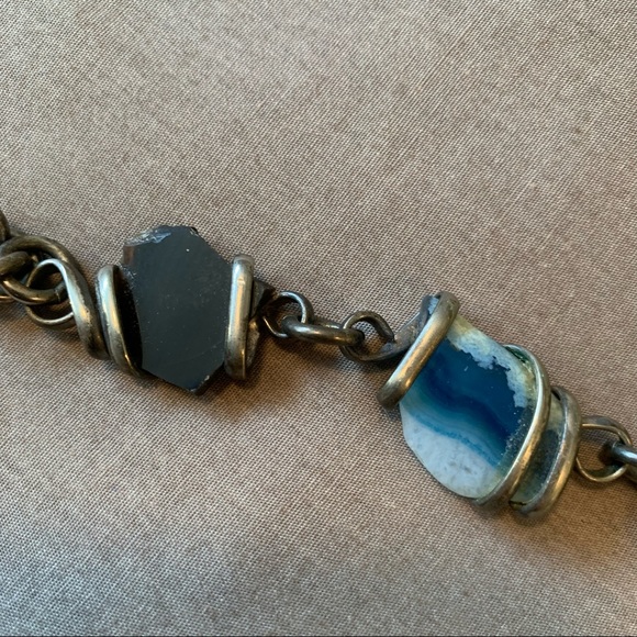 Handmade Vintage Wire Wrapped Crystal Bracelet - Picture 5 of 10